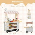 thumbnail image 3 of Costway Chariot pour Collations et Friandises pour Enfants, Ensemble de Jeu de Chariot Jouet pour Enfants avec 30 Pcs d'Accessoires, Gris, 3 of 8