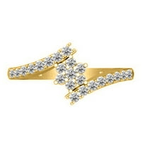 1/2 Carat Natural Diamond Wedding Engagement Rings In 18K Solid Yellow Gold Ring Size - 5
