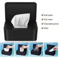 thumbnail image 4 of Tissue Box With Lid, Waterproof Dustproof Wet Wipes Box, Tissue Dispenser For Car Home Office (black), 4 of 5