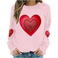 thumbnail image 3 of Oversized Sweatshirts for Womens Valentine's Love Heart Printed Shirts Long Sleeve Round Neck Blouses Valentine's Day Sweater Pullover Tops, 3 of 5
