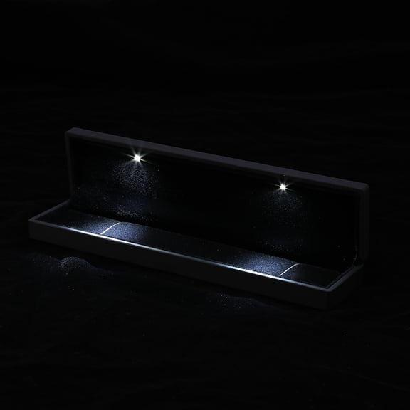 Brynna Necklace Box LED Lighted Jewelry Display Case Gift Storage Box for Rings Pendants Bracelets Necklaces