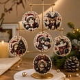 thumbnail image 4 of Christmas DIY Diamond Art Hanging Ornaments, 6-Piece Christmas Craft Kit with Sparkling Tree Pendants for Holiday Home Decor and Handmade Gifts, 4 of 7