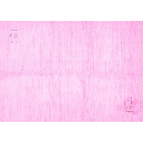 Ahgly Company Indoor Rectangle Solid Pink Modern Area Rugs, 2' x 5'
