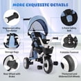 thumbnail image 5 of 4-in-1 Foldable Baby Tricycle w/Adjust Handle, Canopy & Storage,18M-5Y Blue, 5 of 7