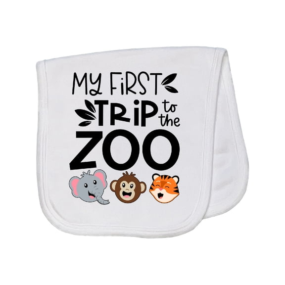 Inktastic My First Trip to the Zoo Cute Animals Baby Burp Cloth