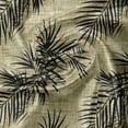 thumbnail image 2 of Ambesonne Palm Valance & Curtain 3 Pcs Set, Tropical Leaves Theme Print, 55"x36", Sepia and Charcoal Grey, 2 of 7