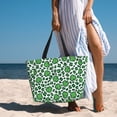 thumbnail image 3 of Wukai Leopard print St. Patrick's Day Print Zipper Bag,large Beach Tote Bag,Waterproof Sandproof Bag,Grocery and Picnic Tote Travel Bag, 3 of 5