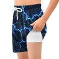 thumbnail image 4 of joogoo Blue Lightning Boys Swim Trunks Beach Swimsuit Shorts Boxer 12-13Y, 4 of 8
