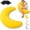 Yellow, variant on Moon Spoon Body Pillow, Moon Sleep Body Pillow, Moon Shaped Body Pillow
