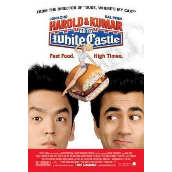 Harold And Kumar Go To White Castle Movie Poster 12x16 Print on Metal Sign 12in x 16in Square Adults Best Posters