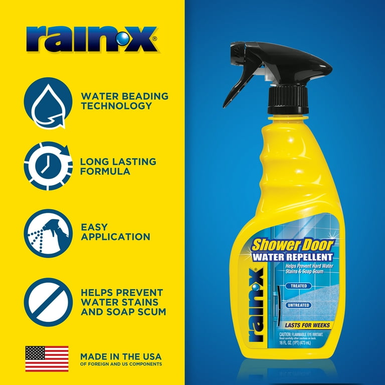 Rain-X Glass Spray Cleaner, Shower Door Water Repellent, Remove