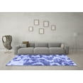 thumbnail image 3 of Ahgly Company Indoor Round Abstract Blue Modern Area Rugs, 3' Round, 3 of 4