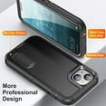 thumbnail image 5 of JTCASES Compatible with iPhone 14 Case Heavy Duty Protective Rugged Phone Case, Full Body Anti-dust Shockproof Drop Proof Armor Durable Cover Case for iPhone 14 6.1 inch, Black/Black, 5 of 10