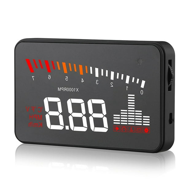 Pantalla de visualización frontal HUD X5 3,5 pulgadas Bling Bling universal para automóvil