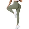 thumbnail image 6 of A AGROSTE Seamless Leggings for Women,  V-Cross High Waisted Workout Yoga Pants, Amplify Ruched Booty Tights, 6 of 9