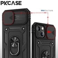thumbnail image 4 of PKCASE Push Window Phone Case For iPhone 16 15 14 Pro Max 360 Degree Rotate Stand Shockproof Cover For iPhone 13 14 15 Plus tzw, 4 of 7