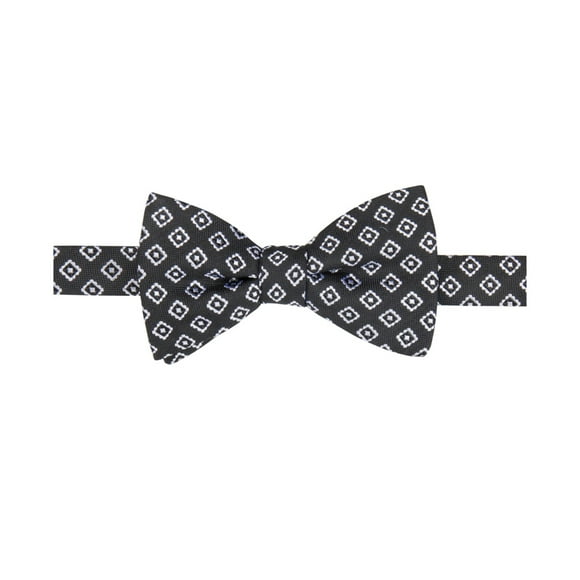 Countess Mara Mens Embroidered Self-tied Bow Tie, Black, One Size