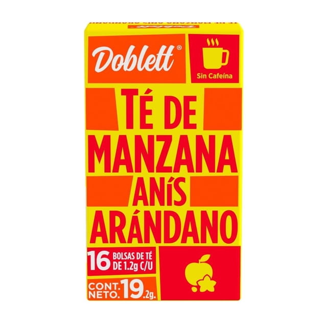 Té Doblett de manzana, anís y arándano 16 bolsas de 1.2 g c/u
