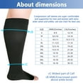 thumbnail image 5 of ChYoung 3Pack 3XL Toeless Compression Socks Unisex Extra Wide Calf Open Toe Support Circulation 20-30 mmHg Knee High for Fatigue Pain Leg Swelling Soothing Comfy Gradient Support Prevents Edema Black, 5 of 10