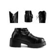 thumbnail image 2 of BLISSFUL STEP LPlatform Lace Up Block Heel Knee High Combat Boots for Women Black (Size 6), 2 of 7