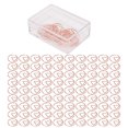 thumbnail image 1 of 100 piezas de clips de papel dorados lindos forma única ligeros portátiles proceso de galvanoplastia clip de papel de metal con caja de almacenamiento polígono, 1 of 10