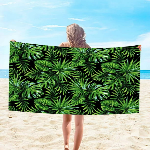 Toalla de playa de microfibra, súper colorida, resistente a la arena, multiusos, para viajes, piscina, 76 x 152 cm