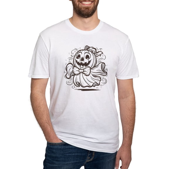 CafePress - Pumpkin T Shirt Men's Classic T Shirt - Fitted T-Shirt, Vintage Fit Soft Cotton Tee