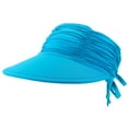 thumbnail image 2 of Deago Womens Sun Visor Hat Wide Brim Summer UPF 50+ UV Protection Beach Sport Cap (Blue), 2 of 8