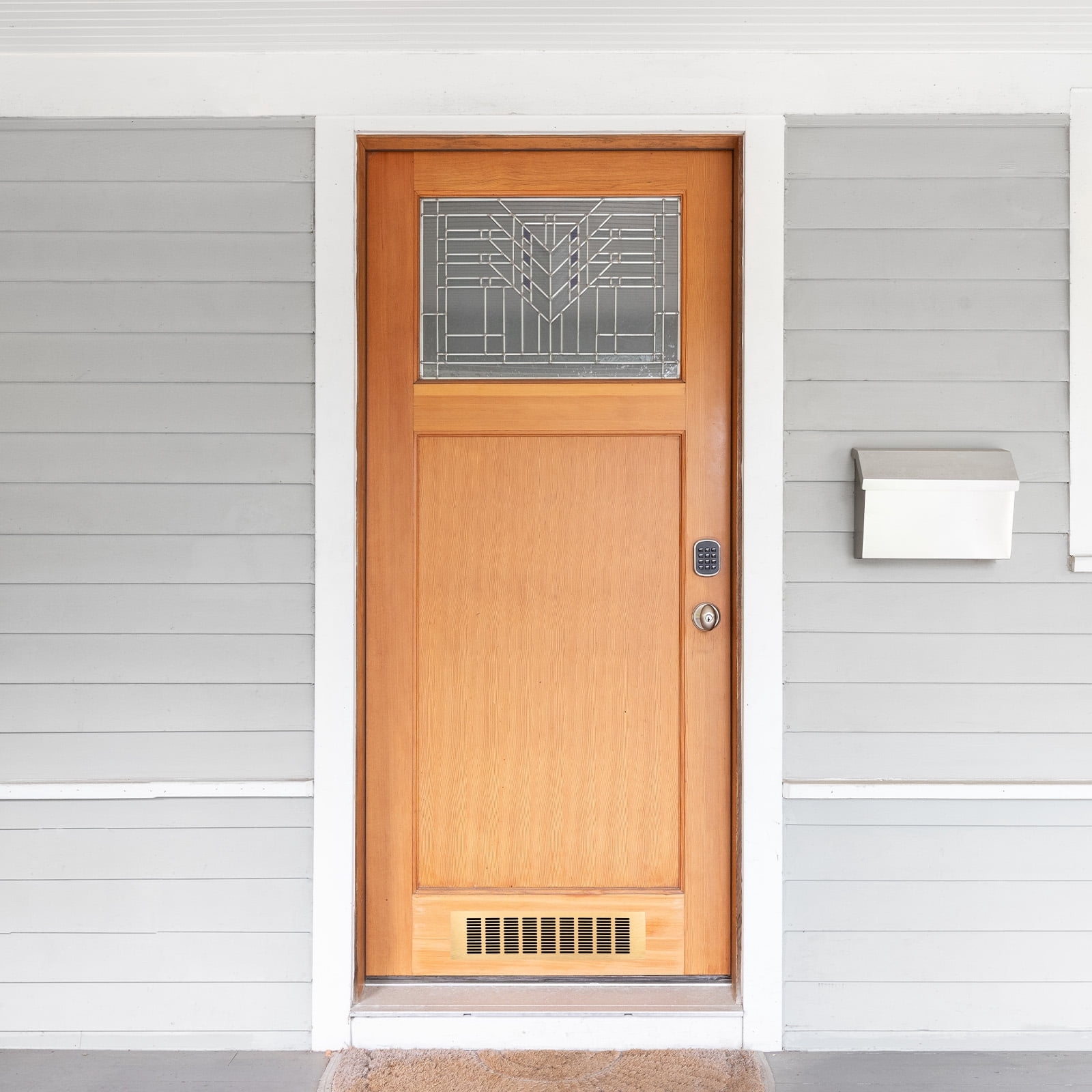 Uxcell Rectangle Ventilation Grille, Aluminum Air Vent Cover Louvered Ventilation Cover with Mounting Screws 16 x 4 Inch