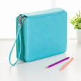 thumbnail image 3 of 120 Slot Pencil Case - PU Leather Portable Large Multi-Layer Zip Pencil Pouch with Handle Strap for Prismacolor Watercolor Pencils, Crayola Colored P, 3 of 4