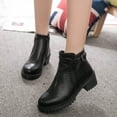 thumbnail image 2 of Student High-Heeled Single Boots Womens Shoes Thick Platform Boots Ankle Boots, 2 of 9