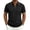 Black, variant on aidice Mens Zipper Collared Shirts Breathable Casual Short Sleeve Cycling Lightweight Loose Summer Golf Shirts