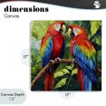 thumbnail image 4 of Stupell Industries Coastal Tropical Parrot Pair Canvas Art, 17 x 17, by Petals Prints Design, 4 of 8