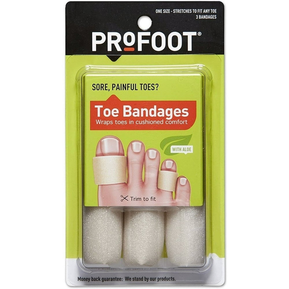 ProFoot Toe Bandages Wraps Toes in Cushioned Comfort, 3 ea Walmart