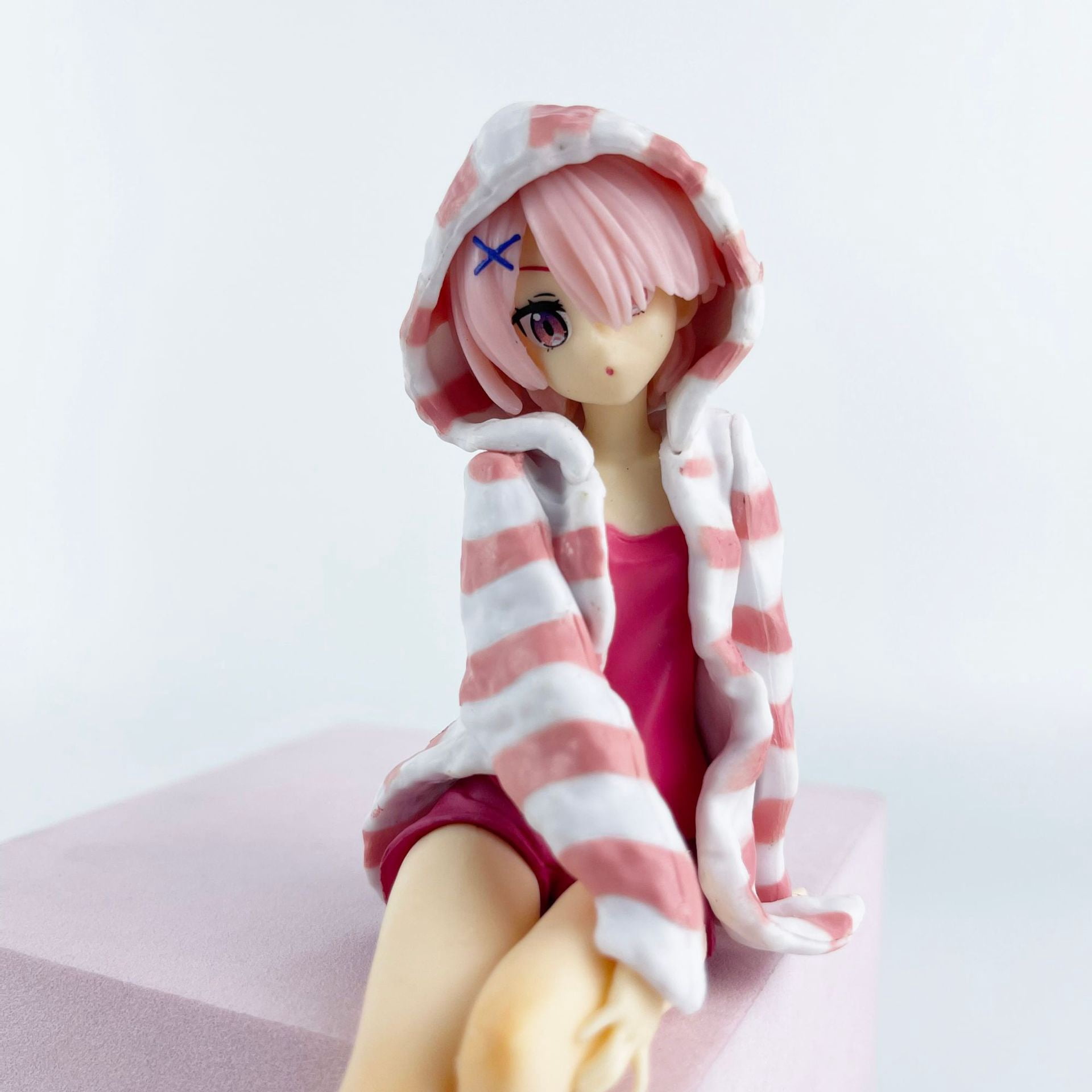 New Re Zero Starting Life in Another World Ram sweater (pink Ver) Character Anime Model Statue Action Figures Desktop Ornament Popular Decorations Fan Souvenirs Creative Gift Collectable