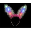WeGlow International 20BO1PK Sequin Light Up Pink Bunny Ears - Set Of 2