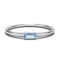 thumbnail image 1 of East-West Stackable Baguette Birthstone Ring - Blue Topaz (December), 1 of 5
