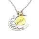 thumbnail image 2 of Collar para mujer, joyería para mujer, joyería para mujer, collar con colgante grabado "Te amo, te ..., 2 of 2