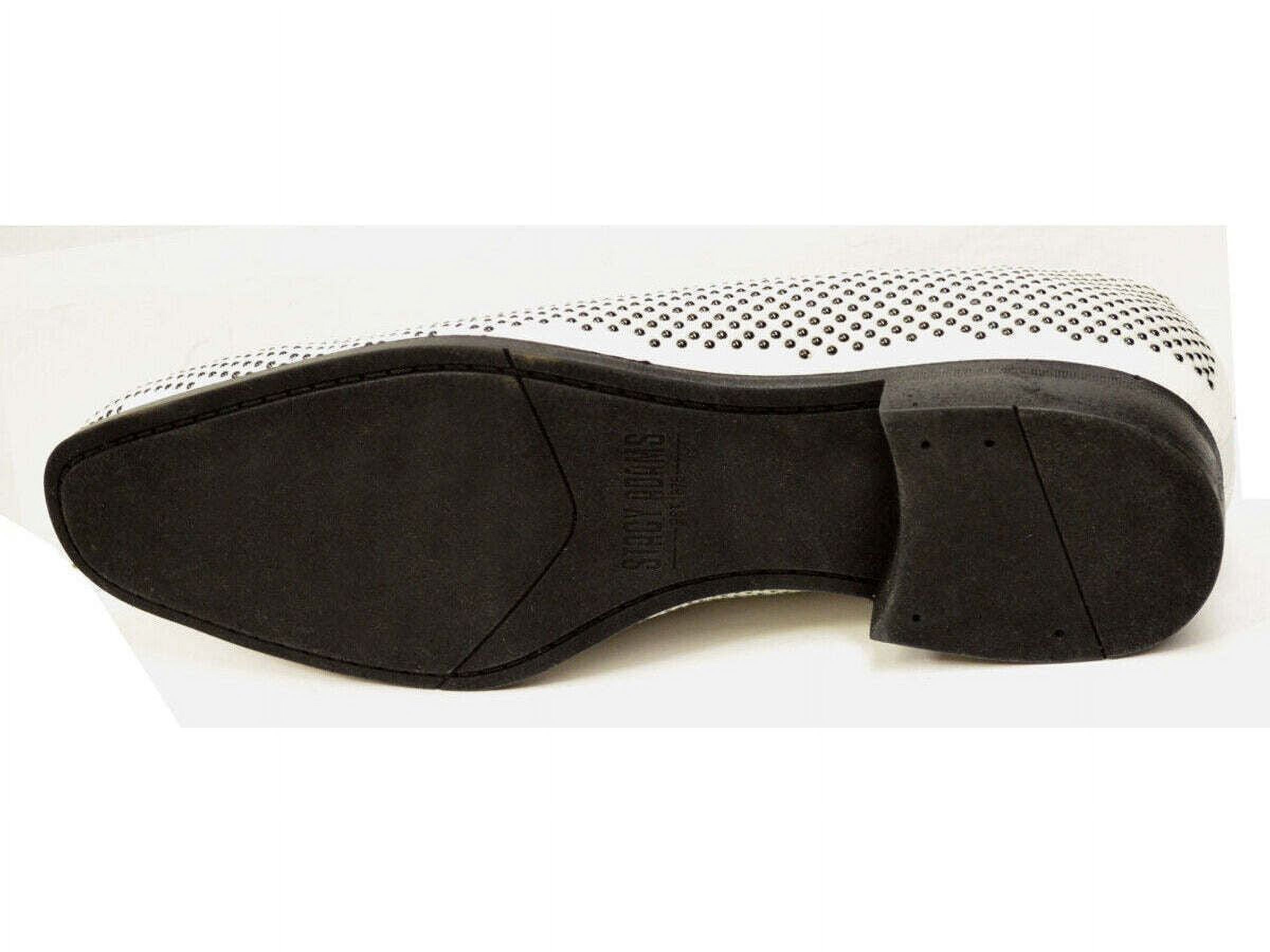 Stacy Adams Men Shoes Swagger Studded Slip On Satin Black White Formal 25228-111 - image 4 of 4