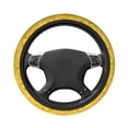 thumbnail image 2 of Gold Texture Glitter Elastic Stretch Steering Wheel Cover Car Wheel Protector Universal 15 Inch Fit For Vehicle Car Auto Suv, 2 of 6