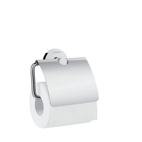 hansgrohe Porte-Papier Hygiénique avec Couvercle Porte-Papier Hygiénique de 5 Pouces en Chrome, 41723000