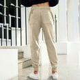 thumbnail image 5 of Mens Corduroy Solid Cargo Pants 2024 Casual Lounge Pants Drawstring Elastic Waist Baggy Joggers Cozy Sweatpants with Pockets, 5 of 5