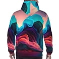 thumbnail image 7 of Fotbe Men's Hoodie with Colorful Surreal Landscape Pattern - Kangaroo Pocket Pullover Hooded Sweatshirt, Perfect for Daily Wear, Travel, and Home-Large, 7 of 7