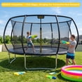 thumbnail image 6 of Mersco 14FT Kids Trampoline, ASTM Certified Heavy Duty Outdoor Trampoline with Safety Enclosure Net for Backyard Family Fun, Pumpkin Trampoline SPACE, 6 of 11