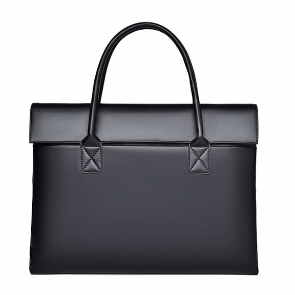 Laptop Tote Bag for Women 14 Inch Waterproof Leather Computer Bags Women Business Office Work Bag Briefcase Black B