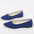 thumbnail image 4 of Womens Flats Shoes Portable Pumps Ballet Flat Slip-on Ballerina Pumps Shoes Ladies Loafers Blue 39, 4 of 9