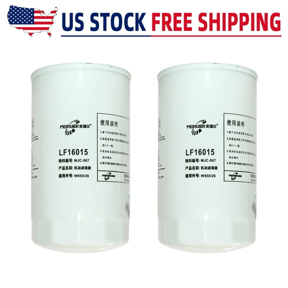 2pcs Oil Filter LF16015 Metal Spin On Lube Filter For R2.8 Turbo Diesel