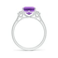 thumbnail image 2 of ANGARA Natural 2.9 Ct. Amethyst with Diamond Classic Ring in 14K White Gold for Women (Ring Size: 11), 2 of 9