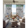 thumbnail image 6 of Spring Botanical Kitchen Curtains Vintage Black Plaid Brown Wooden Grain Cafe Short Curtains for Bathroom Blackout Window Curtain Small Window Treatment Drapes for Bedroom Living Room 42"x45"x2, 6 of 9
