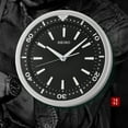 thumbnail image 4 of Seiko 14" Ultra-Modern "Watch Face" Black & Silver Tone with Quiet Sweep Wall Clock QXA723ALH, 4 of 4